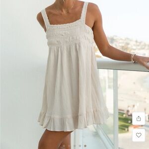 Cream Babydoll Tank Dress